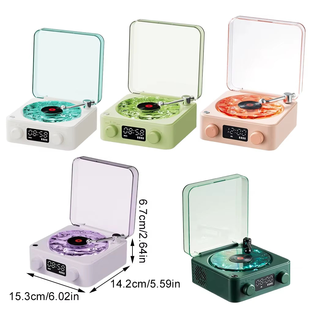 Mini Retro White Noise Bluetooth Speaker Portable Vintage Sleep Aid Bluetooth Speaker Subwoofer with RGB Light Support TF Card