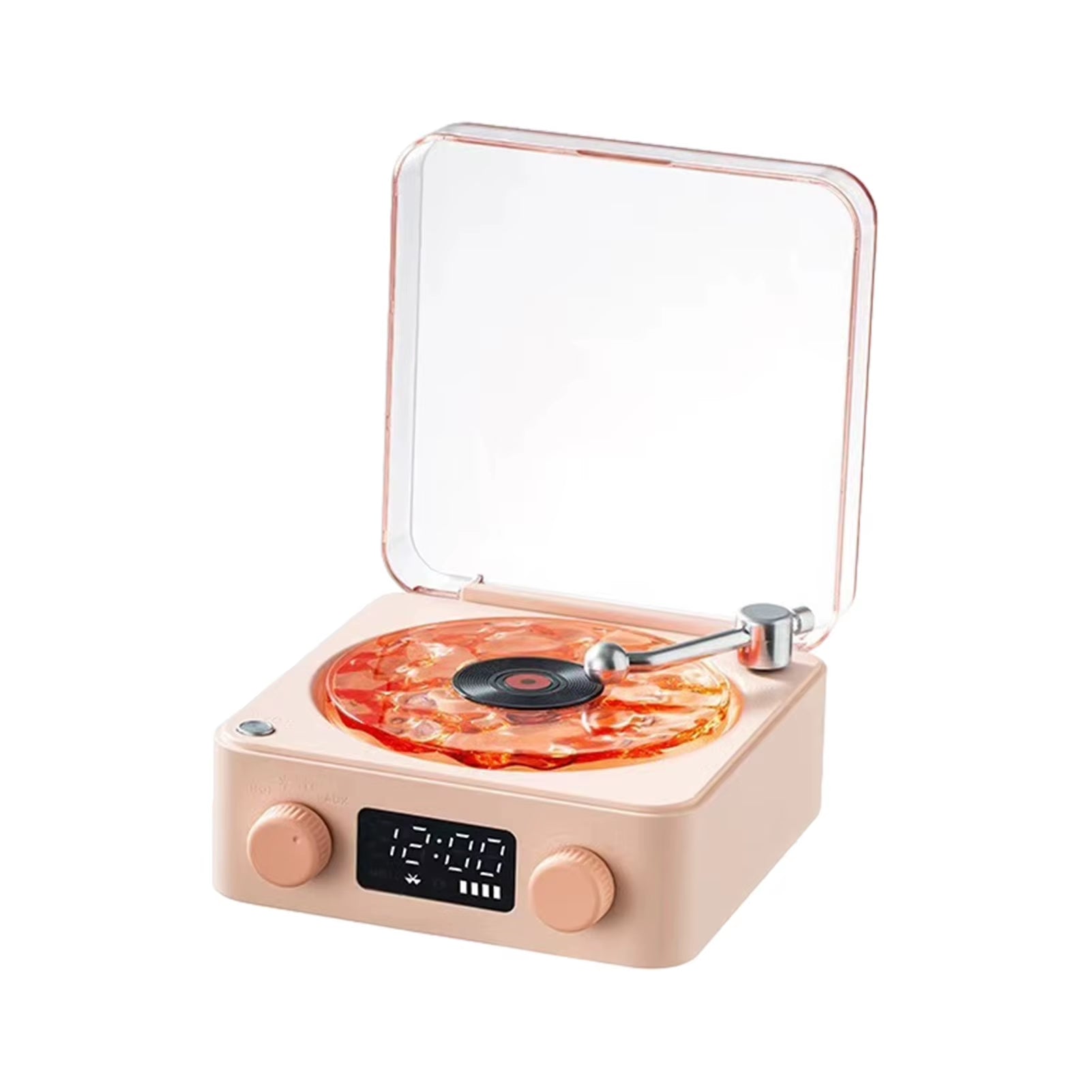 Mini Retro White Noise Bluetooth Speaker Portable Vintage Sleep Aid Bluetooth Speaker Subwoofer with RGB Light Support TF Card