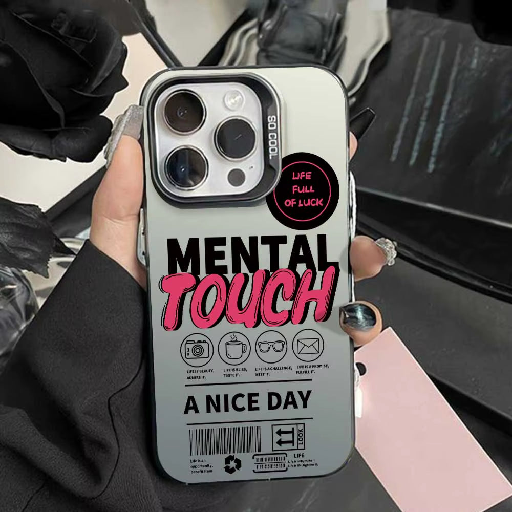 Case for Iphone 16 15 14 13 12 11 Pro Max 16 plus 15+ 14+ X XS Max XR 7 8 plus SE 2020 2022 2023 Silver IMD Phone Cover Casing